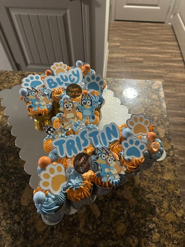 Bluey  (24) Cupcake Cake - Number 2