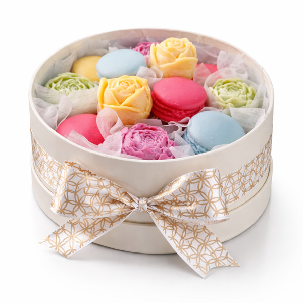 Coffret Macarons & Fleurs
