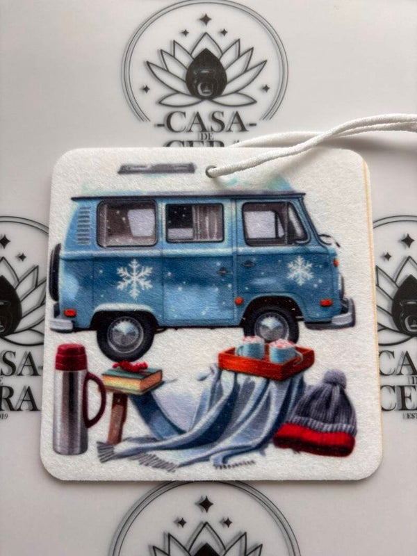 Winter Camper Van Car Air Freshener