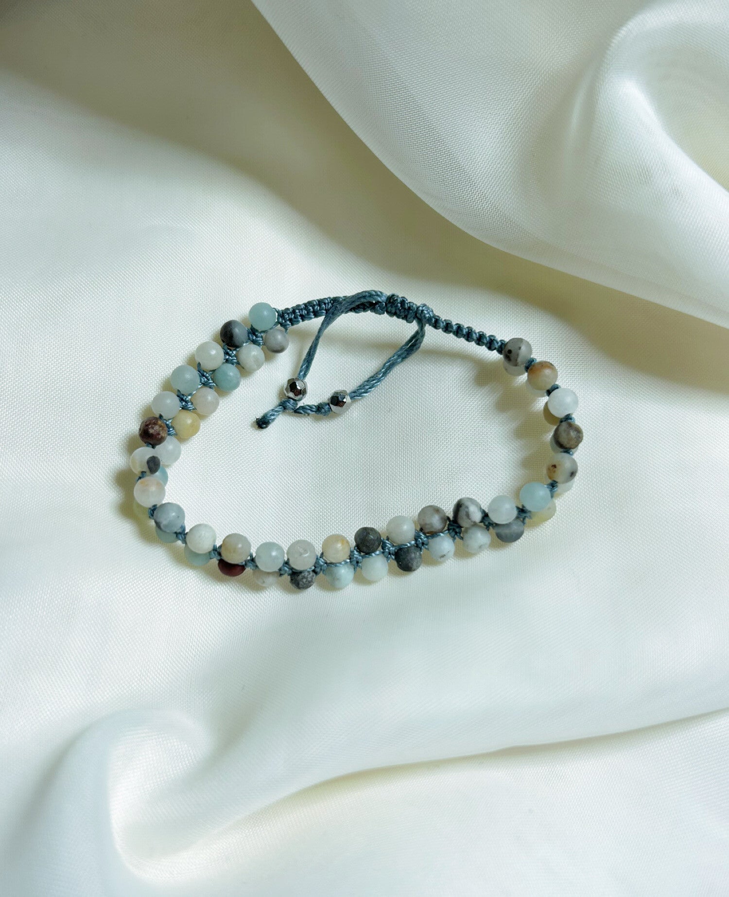 Macramé met Frosted Amazoniet