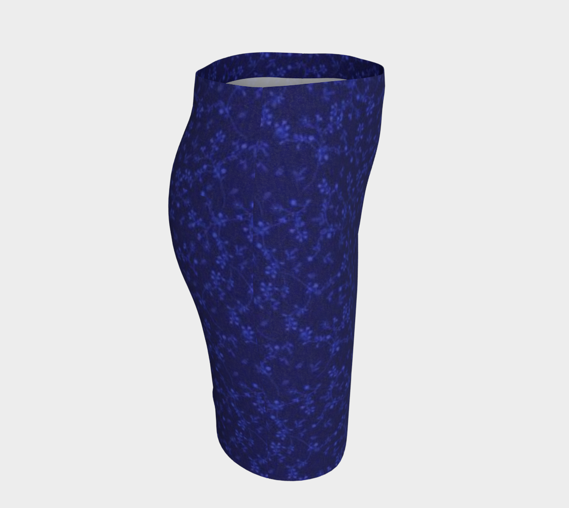 Midnight Flower Fitted Skirt