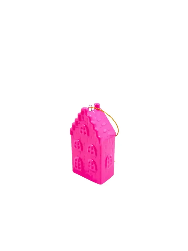 Kersthanger House - neon pink