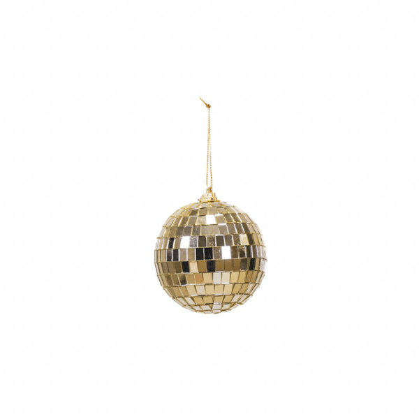 Disco Xmas Ball Gold 8cm