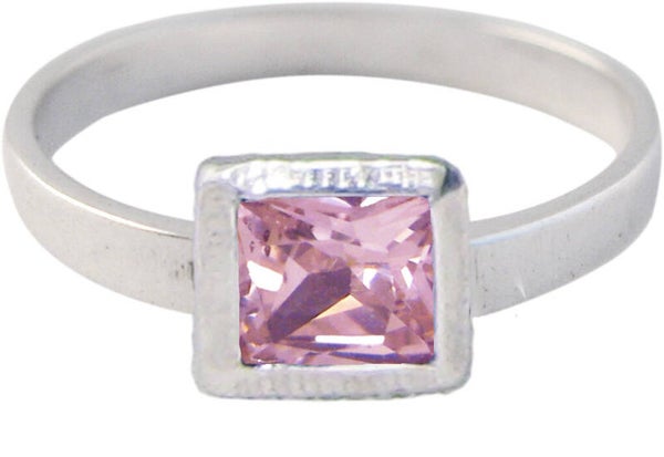 Ring KR27 Cubic Diamond Pink
