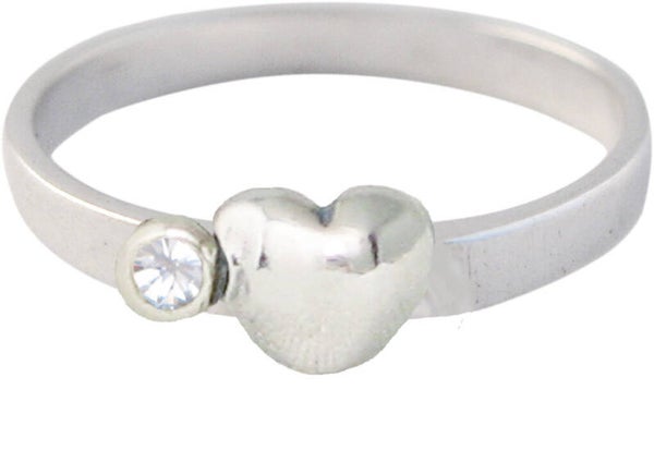 Ring KR33 Diamond Heart White