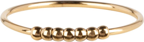 Ring R777 steel goldplated Palm Small