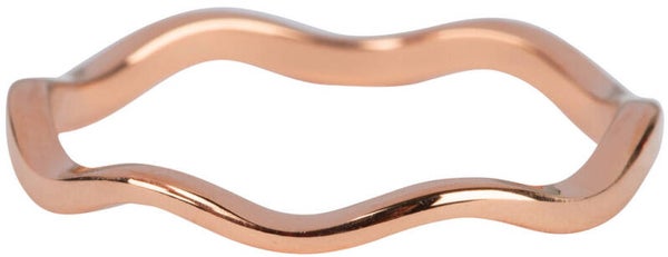 Ring R830 steel rosegoldplated Curved Wave