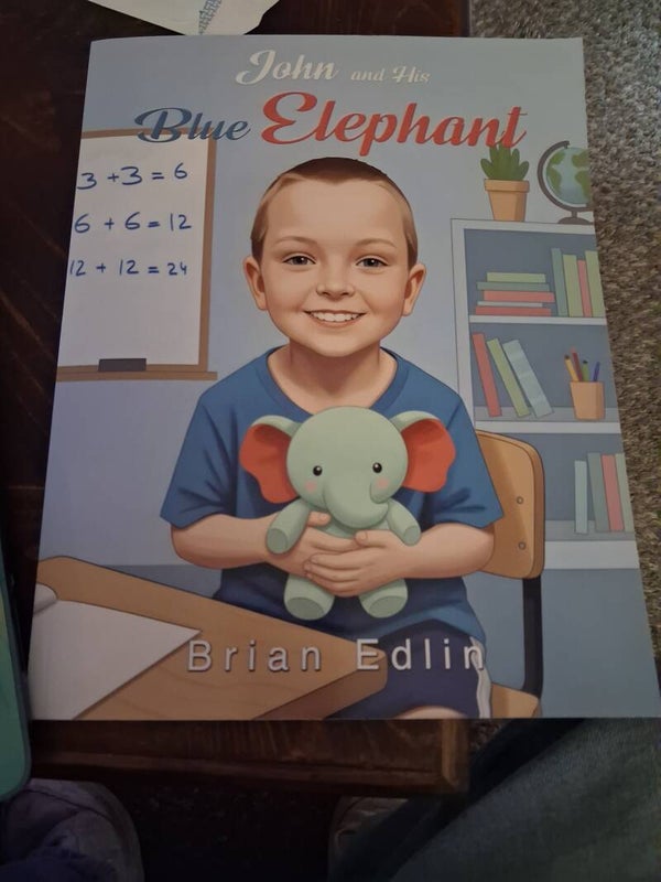 John and his blue elephant