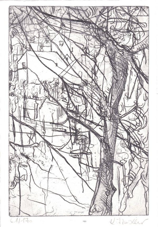 MOLDAU - A. KITZMÜLLER - RADIERUNG - HANDSIGNIERT + NUMMERIERT 61/170 -