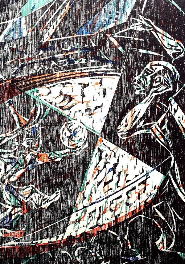 FARBHOLZSCHNITT - HANDSIGNIERT