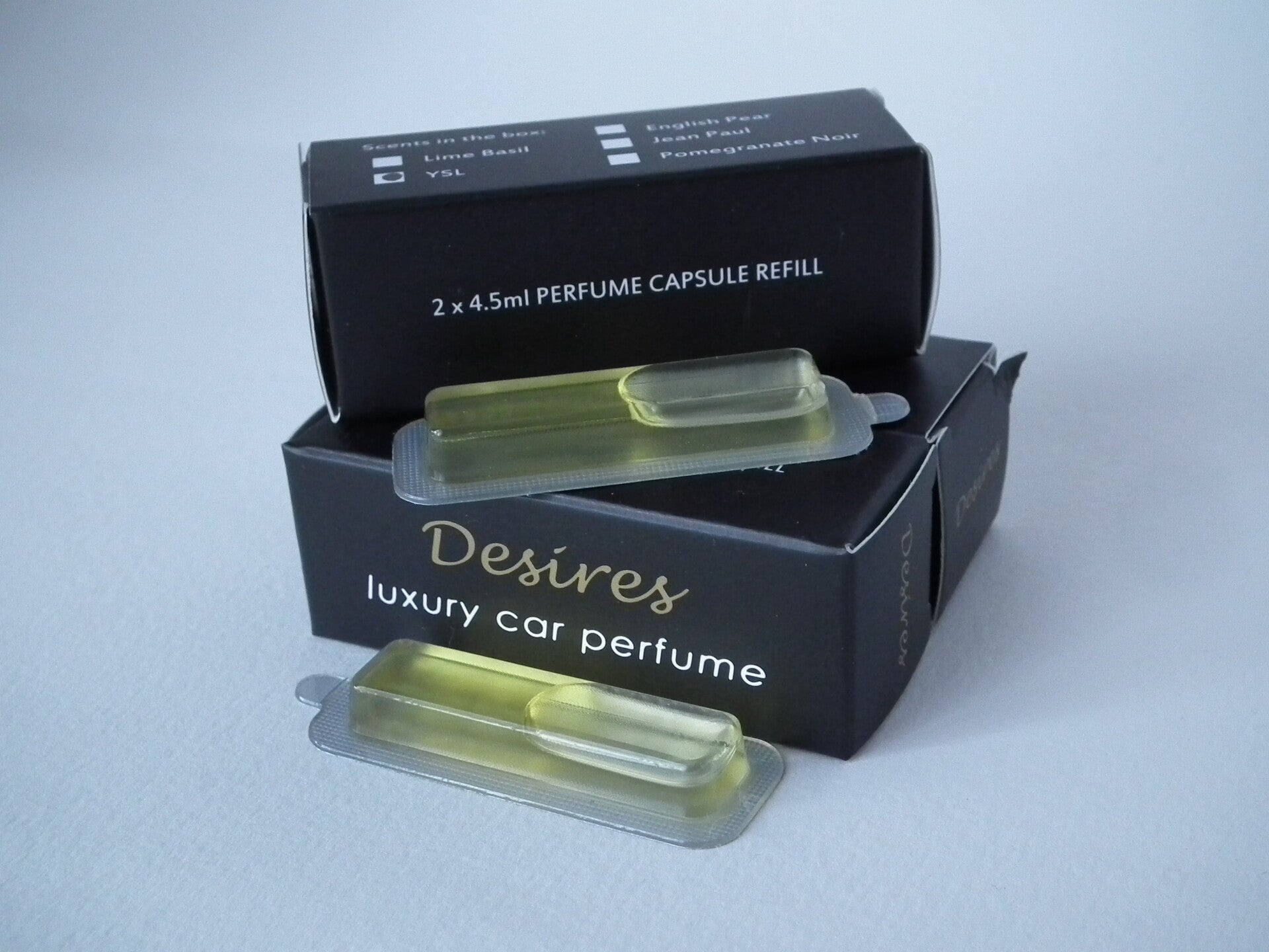 DESIRES car vent air freshener 2x 4.5ml refills