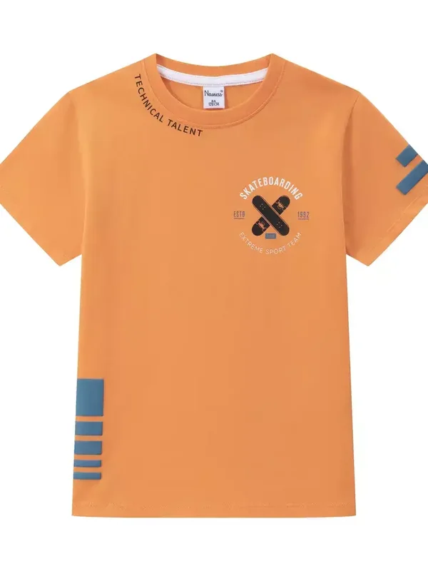 Oranje t-shirt met korte mouwen