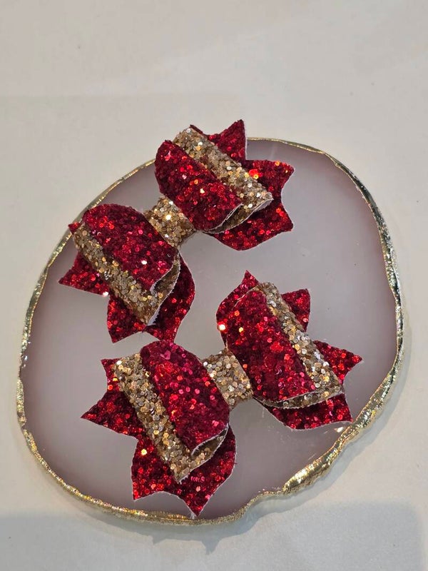 Setje goud rood glitter