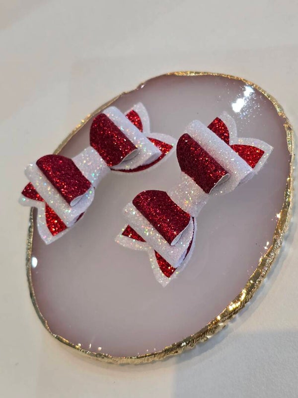 Setje wit rood glitter