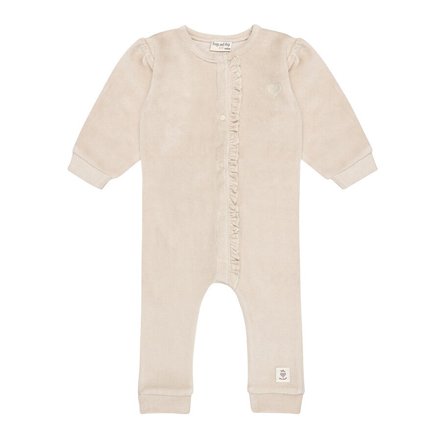 Follow Your Heart Baby Velvet Onesie | Silver Gray