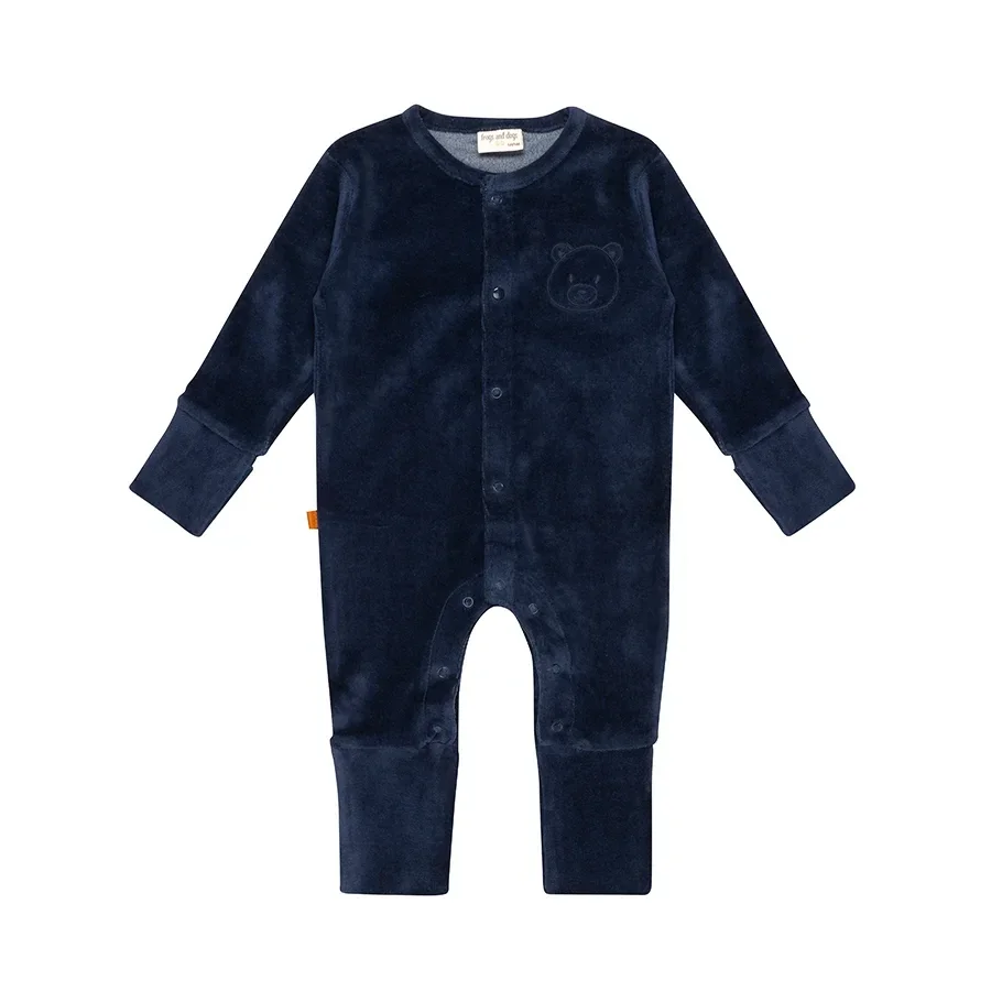F&D Velour Baby Onesie | Patriot Blauw
