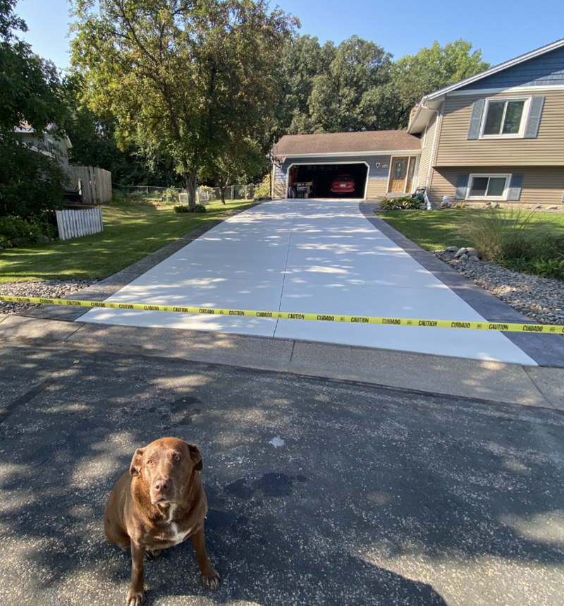 Concrete Driveway Sealing Project in Woodbury MN by Pro Shield Concrete Sealing
