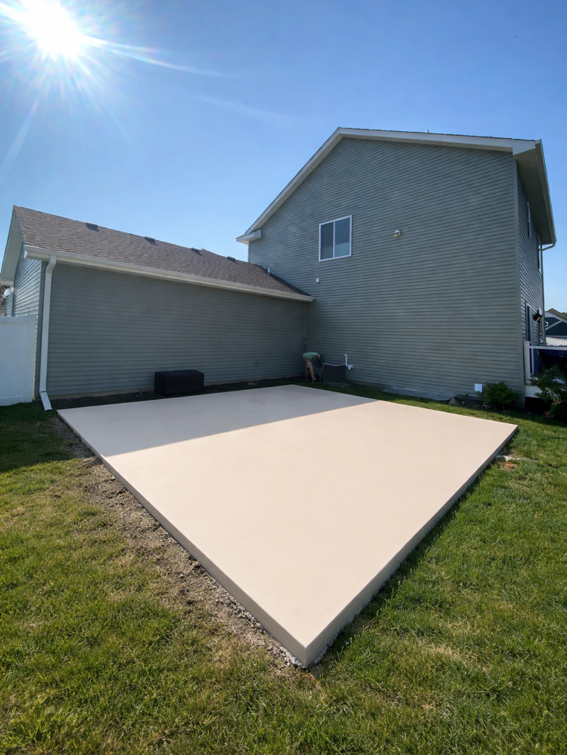 Concrete color restoration project in Maple Grove MN by Pro Shield Concrete Sealing