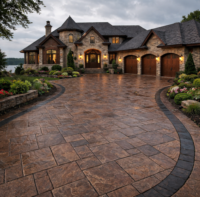 Decrotive Driveway sealing job in Minnetonka MN by Pro Shield Concrete Sealing