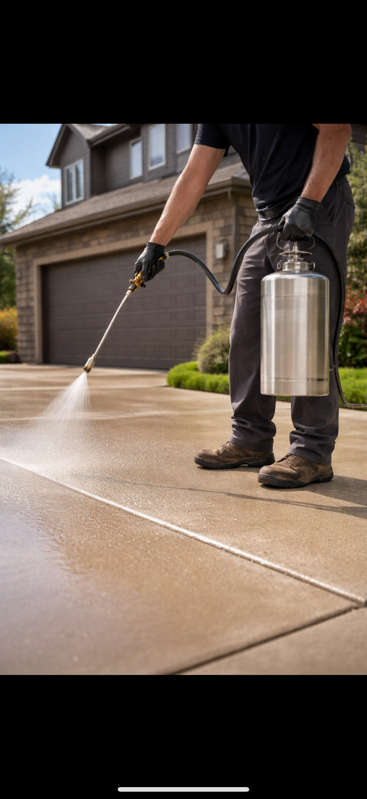 Sealing a Concrete Driveway in Mn by Pro Shield Concrete Sealing