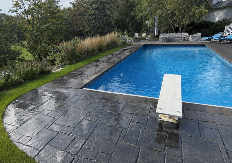 Concrete pool deck cleaning and sealing in Minnesota by Pro Shield Concrete Sealing