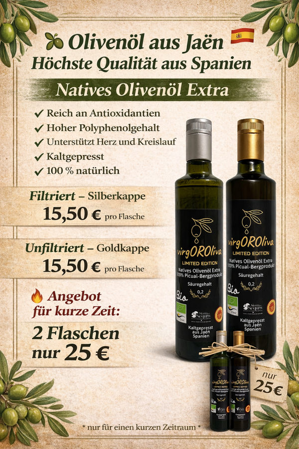 Angebot für kurze Zeit  Bio Filtrierte & Unfiltrierte 500 ml.