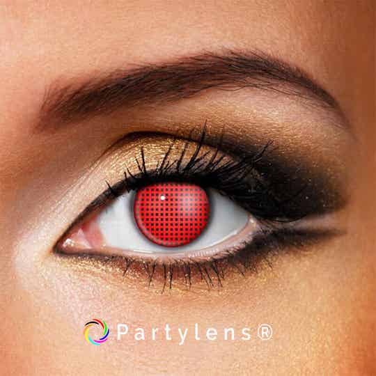 Red Mesh - kleurlenzen rood Partylens®