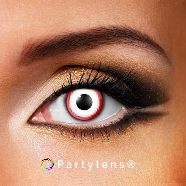 Red Sawblade  - kleurlenzen wit rood Partylens®