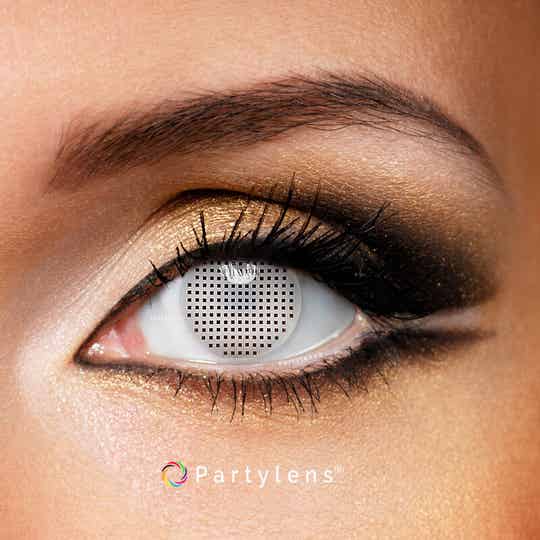 White Mesh - kleurlenzen wit Partylens®