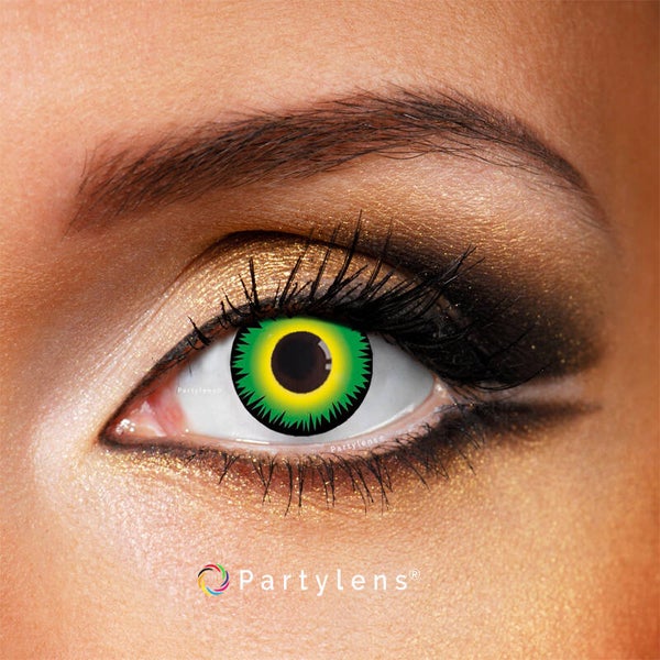 Partylens® groene kleurlenzen - Green Werewolf - zachte jaarlenzen - Halloween - Cosplay