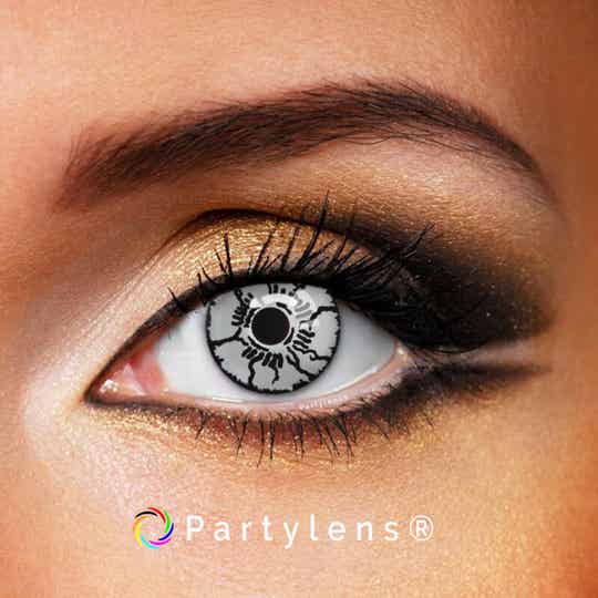 Vampire White - kleurlenzen zwart wit Partylens®