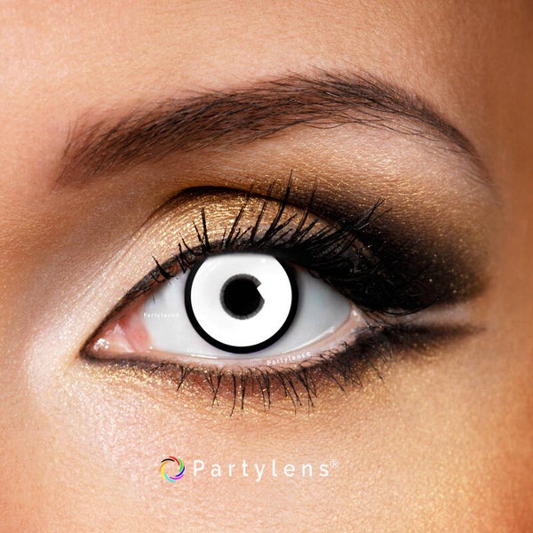 Partylens® witte kleurlenzen - White Manson Demon - zachte jaarlenzen - Halloween - Cosplay