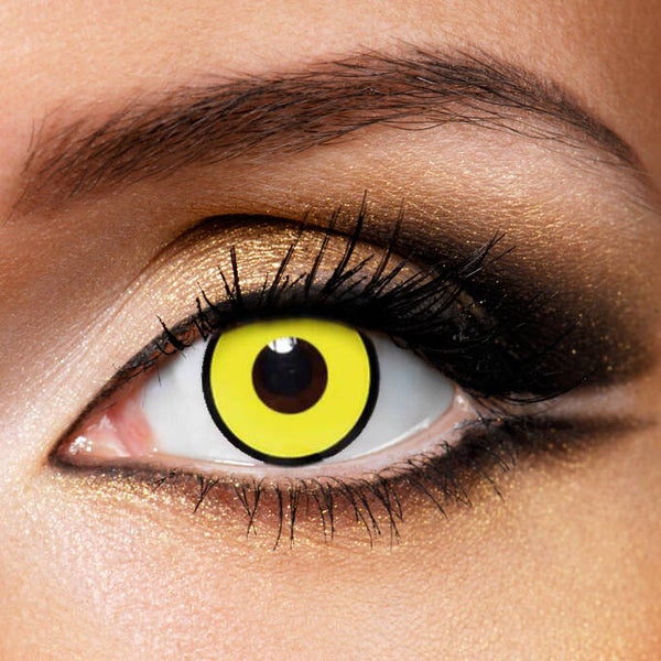 Partylens® gele kleurlenzen - Yellow Manson - zachte jaarlenzen - Halloween - Cosplay