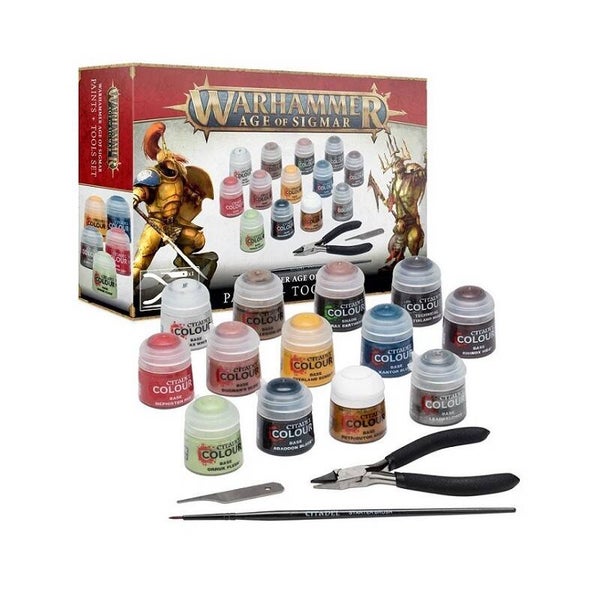 Age of Sygmar Warhammer Paints + tools set 80-17