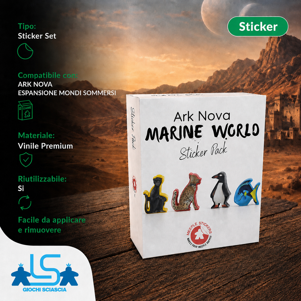 Ark Nova Espansione Mondi Sommersi - Sticker set