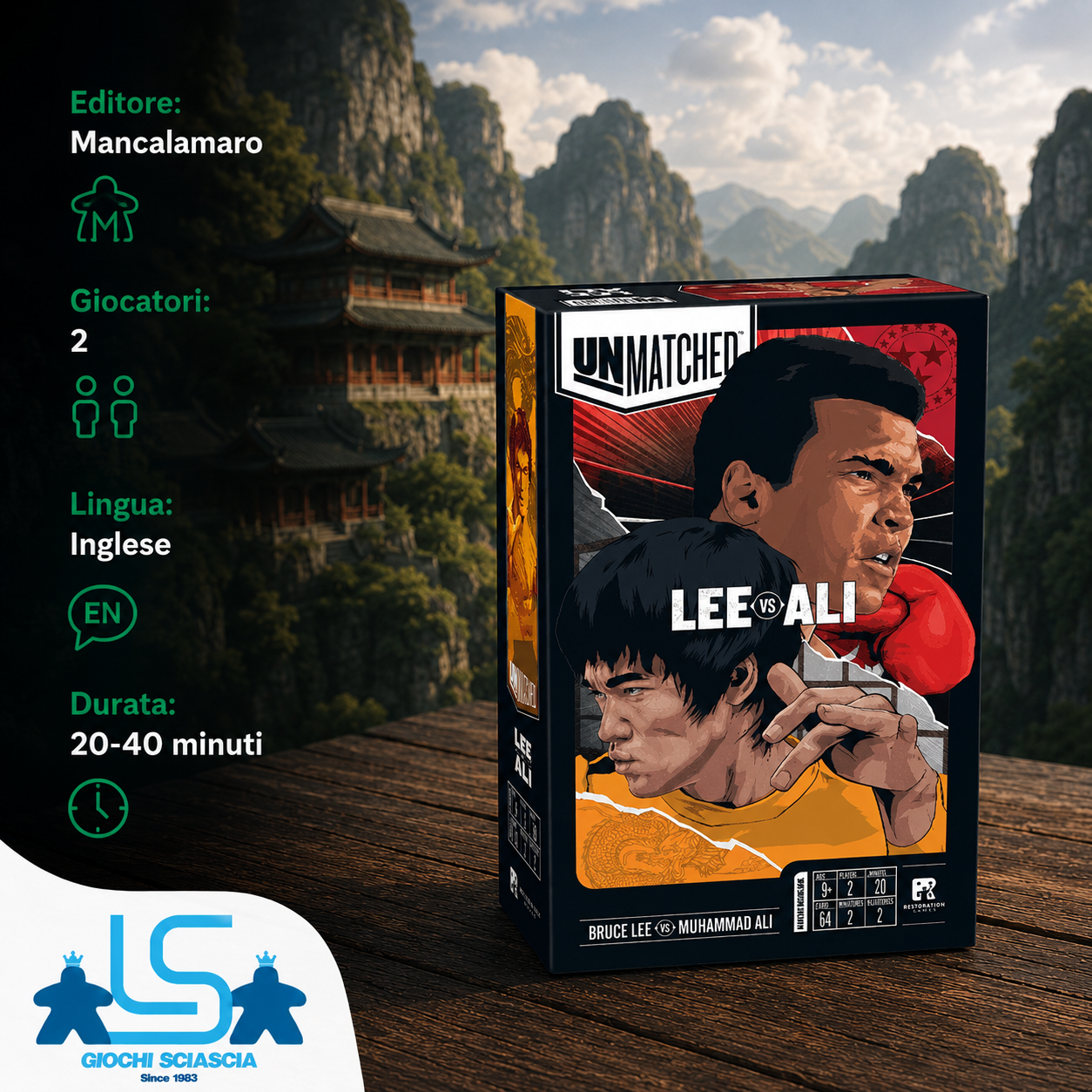 Unmatched - Muhammad Ali vs. Bruce Lee - Inglese + carte foil omaggio