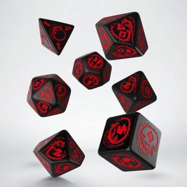 Set Dadi RPG (7) Dragons Red