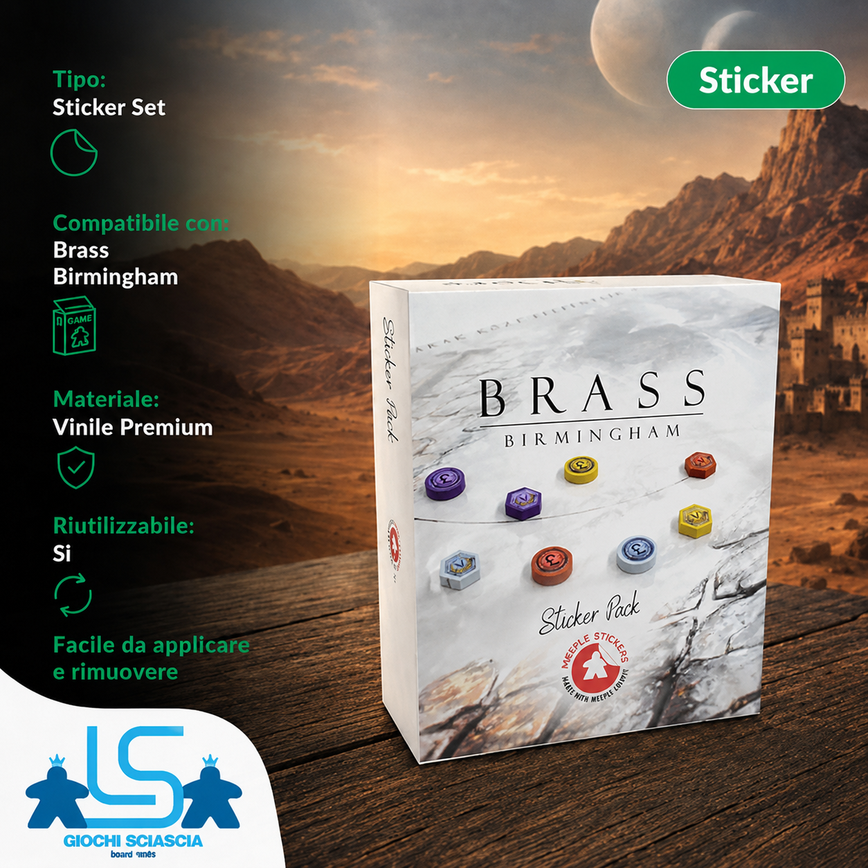 Brass Birmingham sticker set
