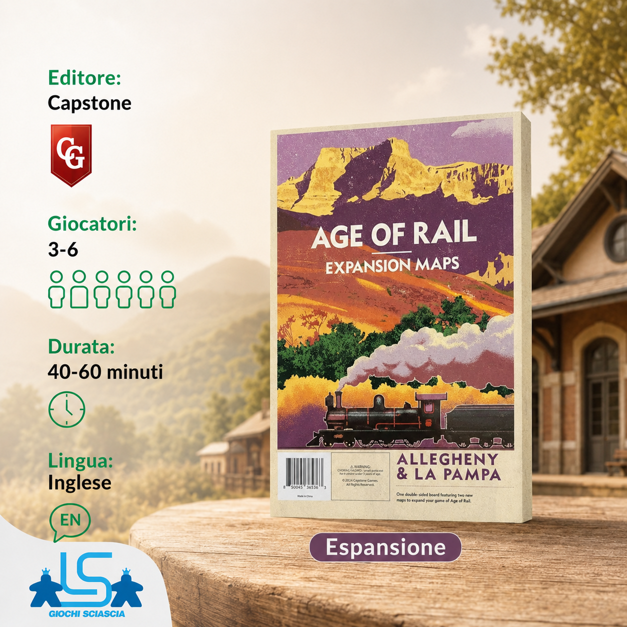 Iron Rail 4 Age of Rail - South Africa - Expansion Maps Allegheny & La Pampa - Inglese
