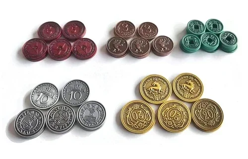 Scythe & Expeditions Metal Coins (80) - Set Monete