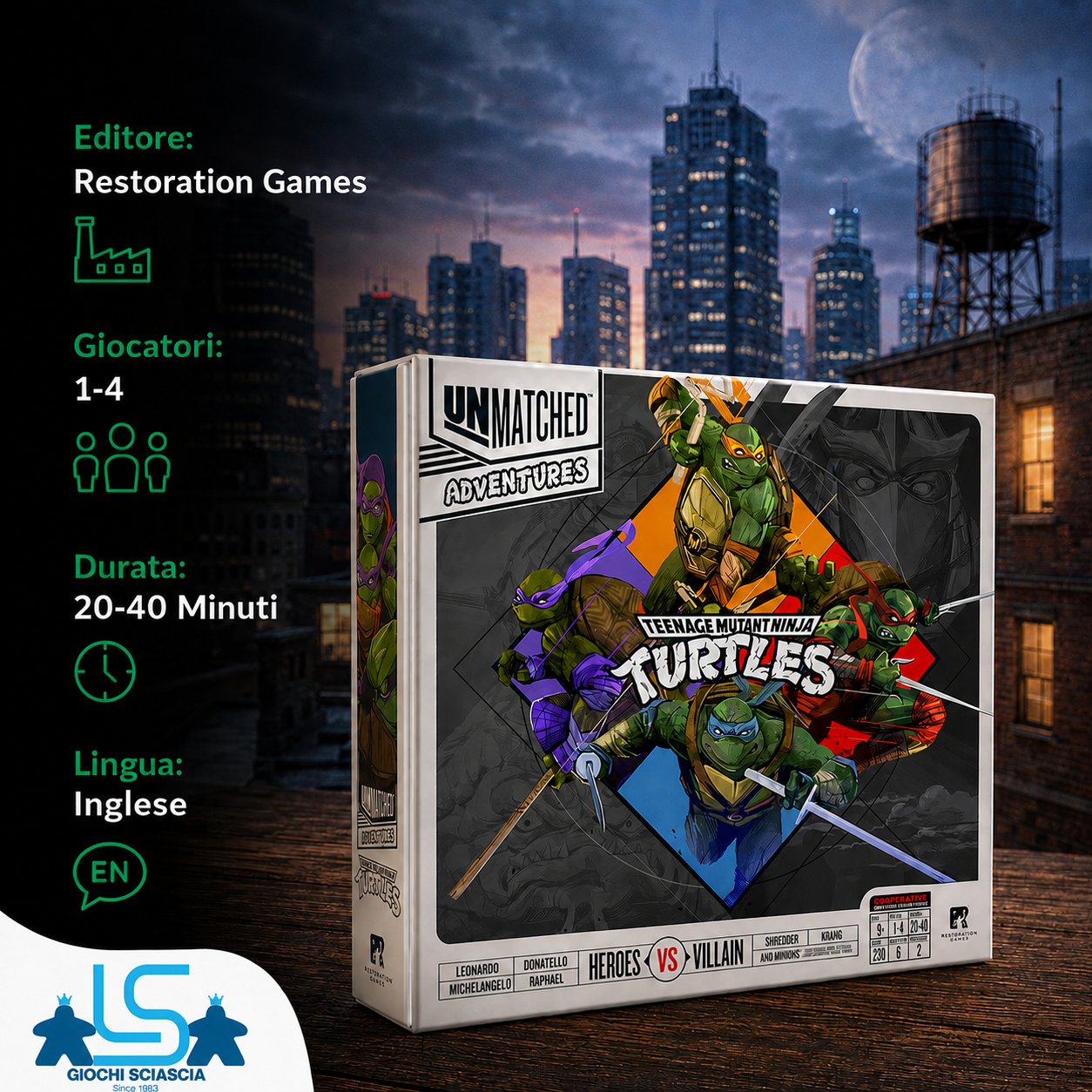 Unmatched Adventures - Teenage Mutant Ninja Turtles - Inglese + promo omaggio