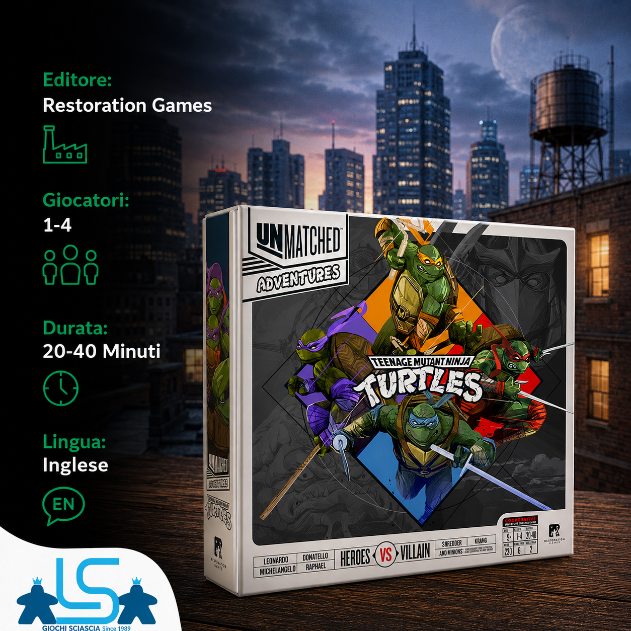 Unmatched Adventures - Teenage Mutant Ninja Turtles - Inglese + promo omaggio