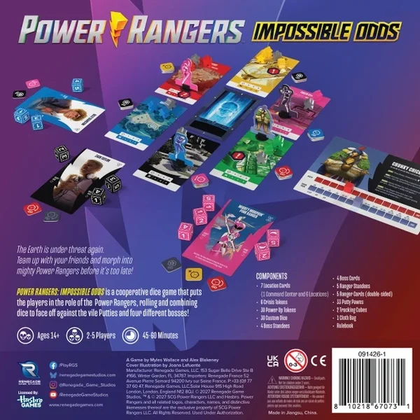 Power Rangers Impossible Odds componenti