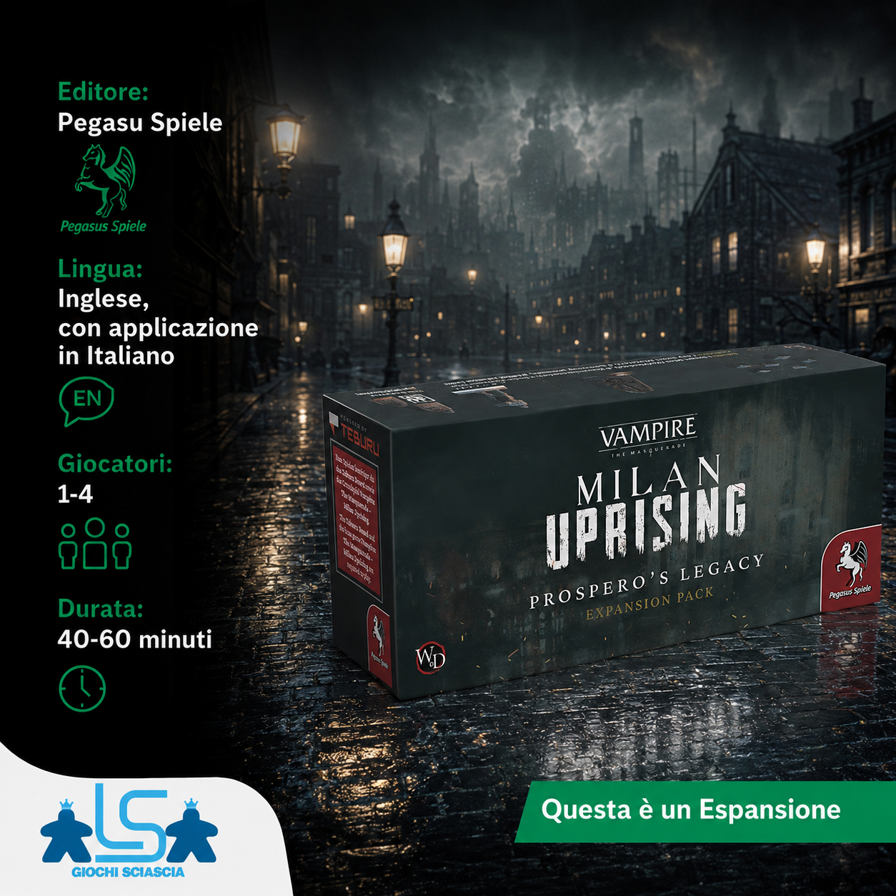 Teburu - Milan Uprising (Vampire The Masquerade) – Prospero’s Legacy - Espansione