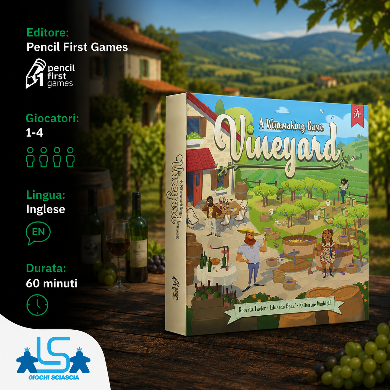 Vineyard A Wine Making Game - Inglese