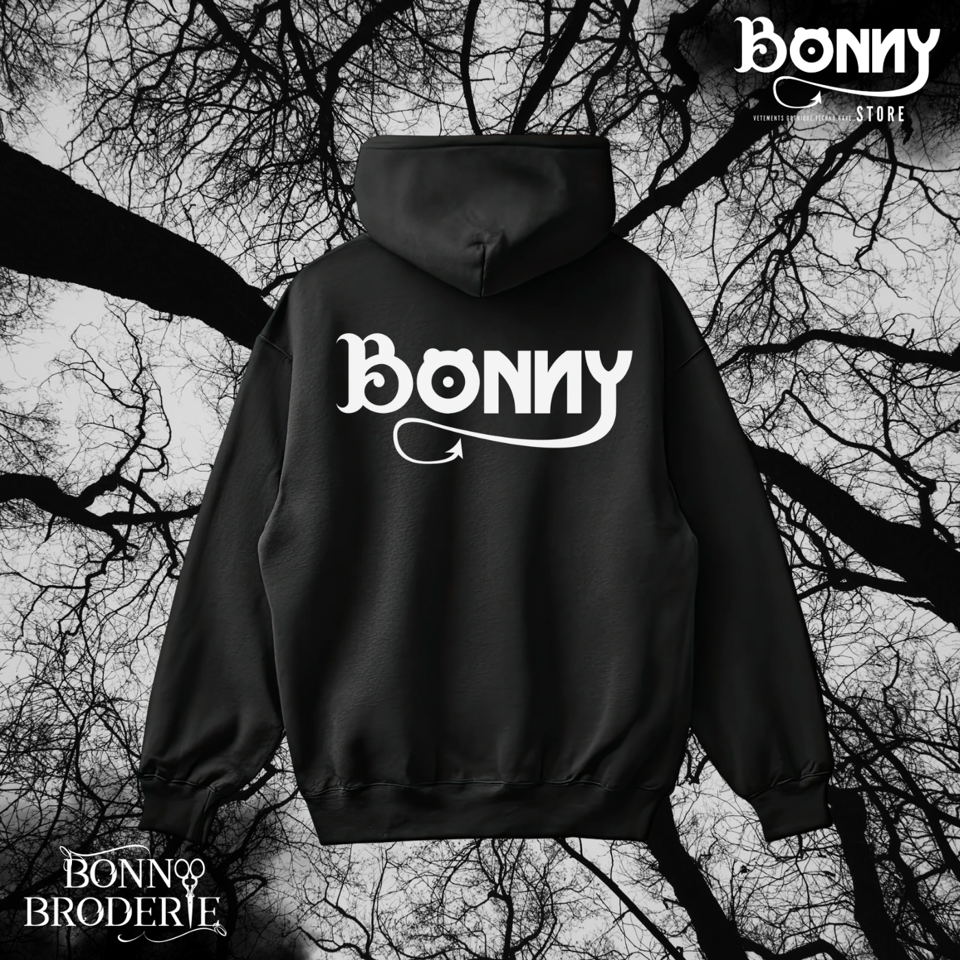 Sweat à Capuche (zipé) Brodé «𝓑𝓸𝓷𝓷𝔂»