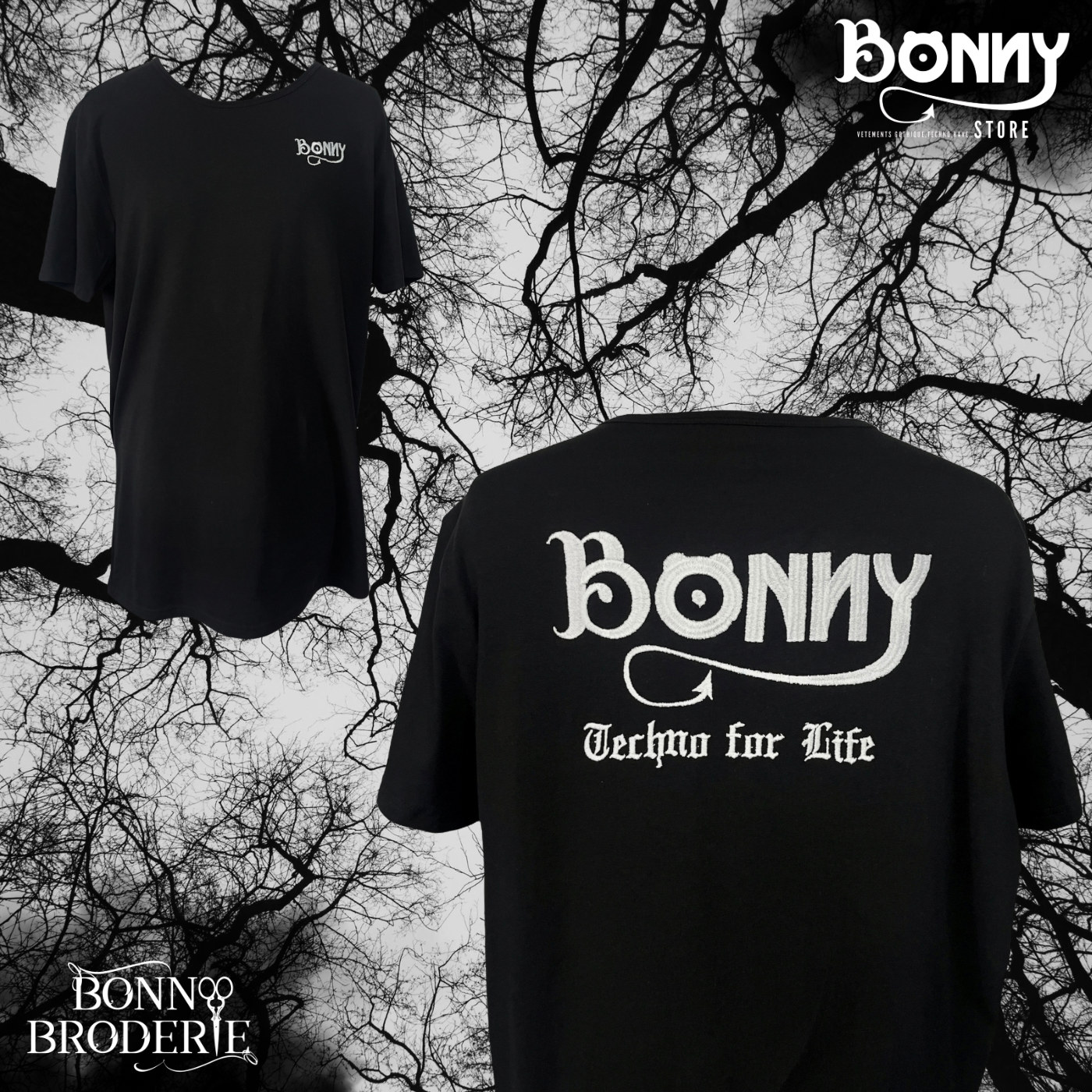 T-Shirt Bonny « 𝕿𝖊𝖈𝖍𝖓𝖔 𝖋𝖔𝖗 𝕷𝖎𝖋𝖊 »