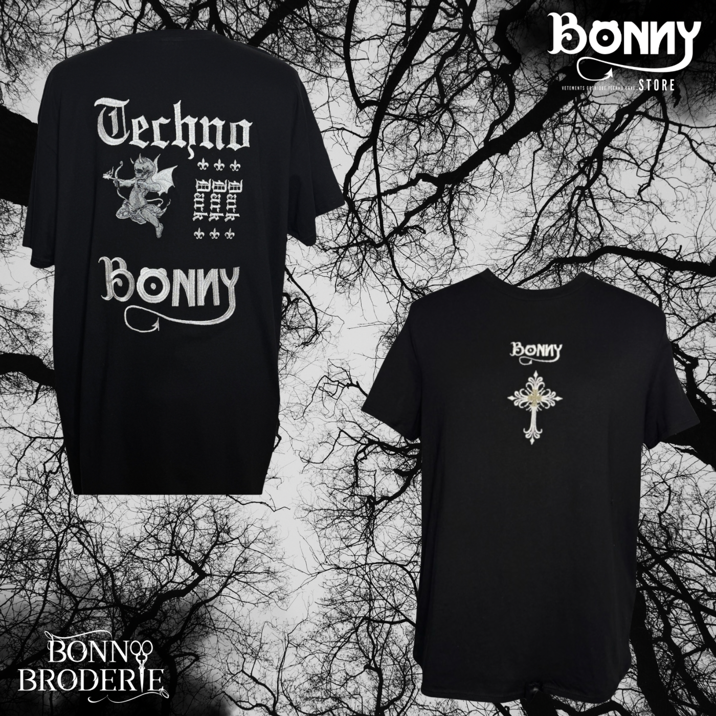 T-shirt Dark Techno « 𝕭𝖔𝖓𝖓𝔂 »