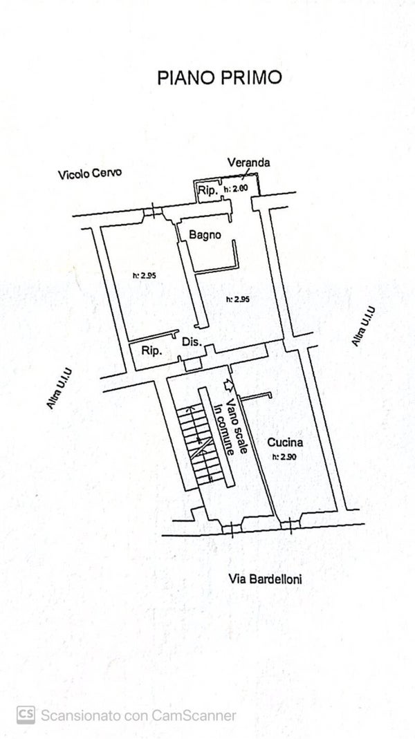 Appartamento nel centro storico di Monterotondo Marittimo fronte chiesa con balcone