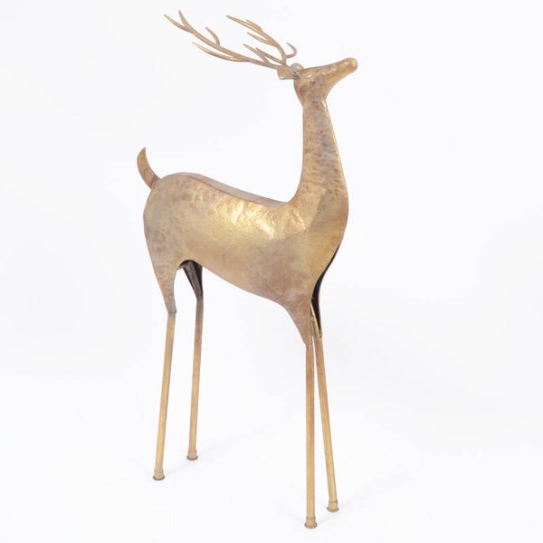 Cerf métallique brillant 129cm